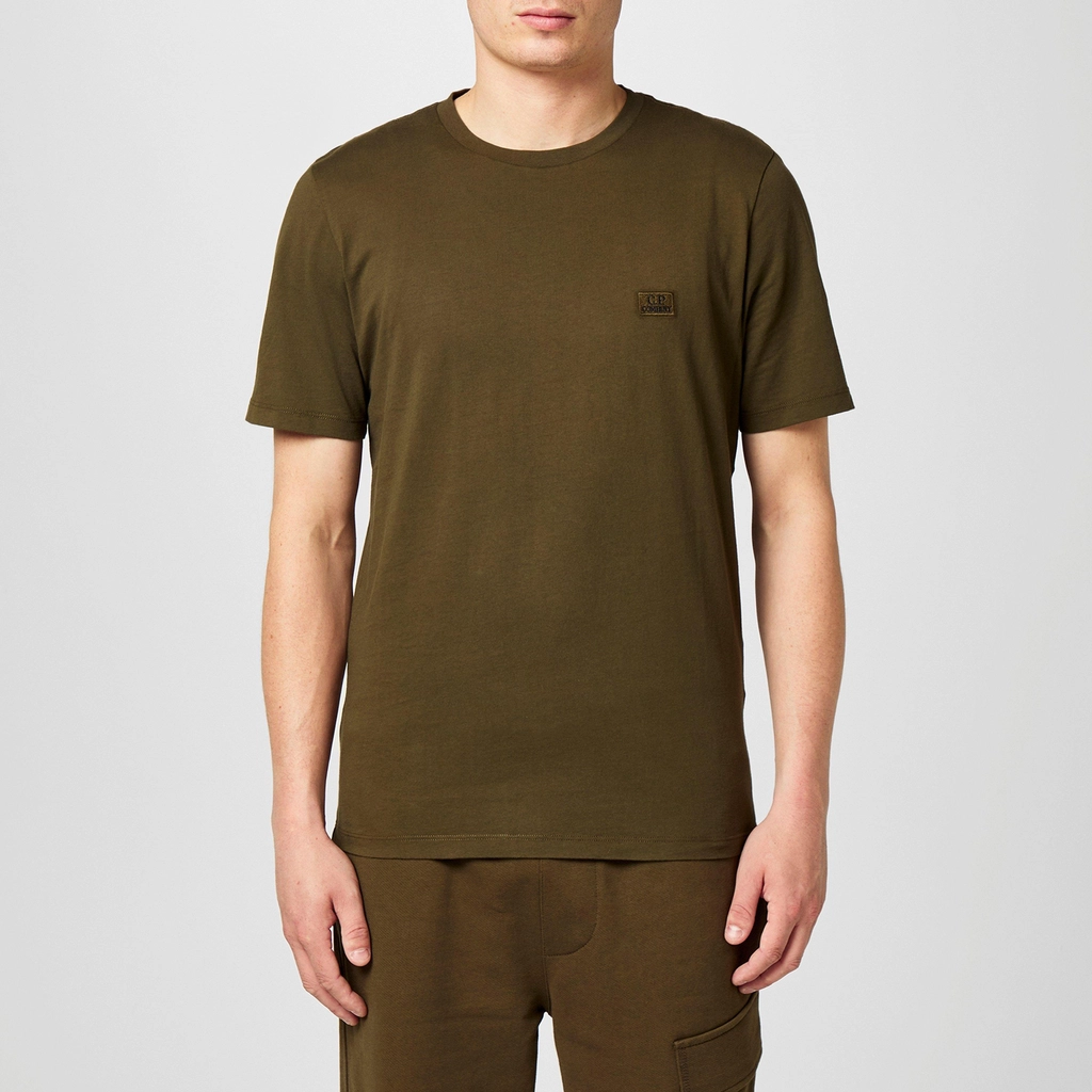 CP Company Embroidered Logo T Shirt - Ivy Green 683